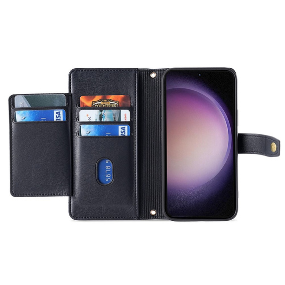 Flip case for Samsung Galaxy A54 5G, Wallet Zipper Pocket, black