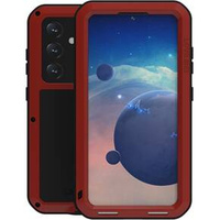 Love Mei Case for Samsung Galaxy S24, armored with glass, red
