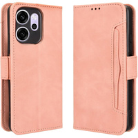 Flip case for Oppo Reno 14F, Card Slot, wallet, pink