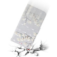 Flip case for Samsung Galaxy A14 4G/5G, Wallet, flowers magnolia, white