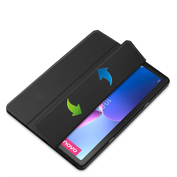 Case for Lenovo Tab M10 Plus 10.6 Gen 3 TB-125F TB-128F, Smartcase Hybrid, with stylus space, black