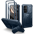 Armored case for Samsung Galaxy S25, Dexnor Full Body (Two Frames), dark blue