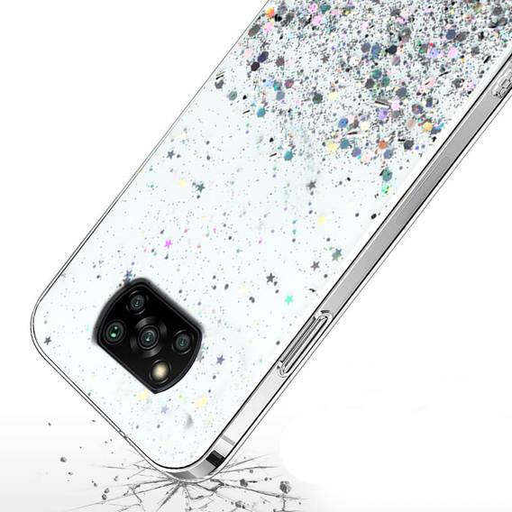 Case for Xiaomi POCO X3 / X3 NFC, Glittery, transparent
