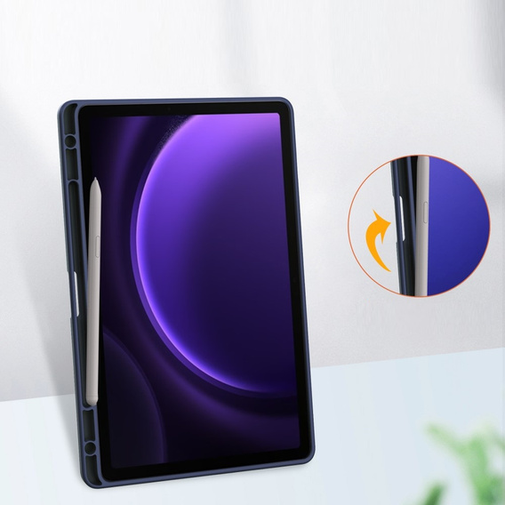 Case for Samsung Galaxy Tab S10 Lite / S10 FE / S9 FE, Smartcase Hybrid, with stylus space, dark blue