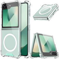 Case for Samsung Galaxy Z Flip7 FE / Z Flip6, Dropproof MagSafe, transparent