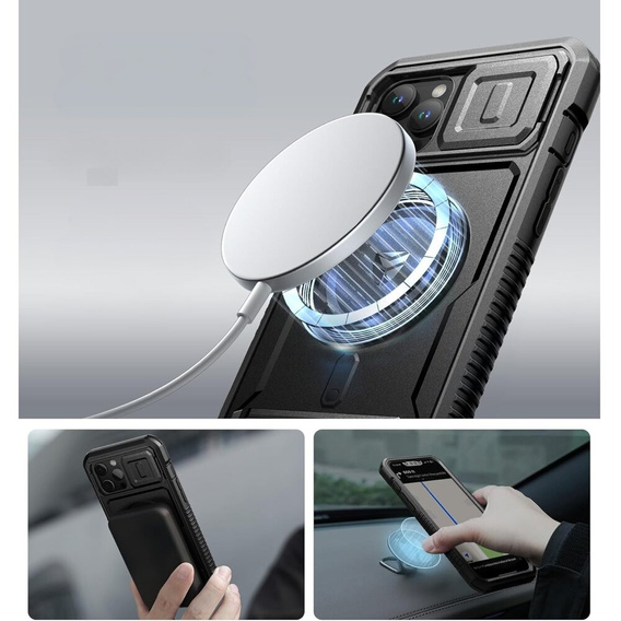 Armored case for iPhone 12 Pro Max, Dexnor CamProtect MagSafe, black