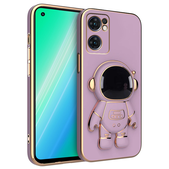 Case for Oppo Reno 7 5G, Astronaut, purple