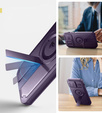 Armored case for iPhone 14 Pro Max, Dexnor CamProtect MagSafe, purple (Two frames)