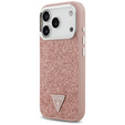 GUESS Glitter Triangle Logo MagSafe Case for iPhone 17 Pro