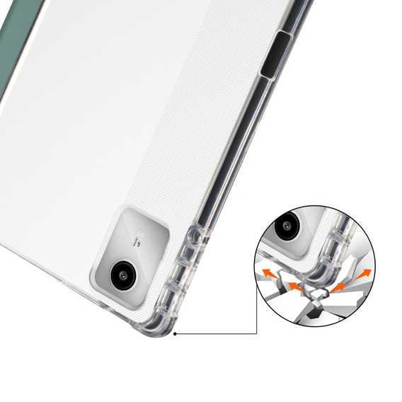 Case for Lenovo Tab M11, Smartcase Hybrid, with stylus space, dark green