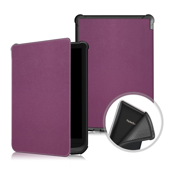 Case for PocketBook Touch Lux 4 5 606 616 627 628 632 633, Smartcase, purple