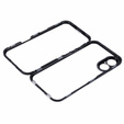 Case for iPhone 16, Magnetic Dual Glass, black