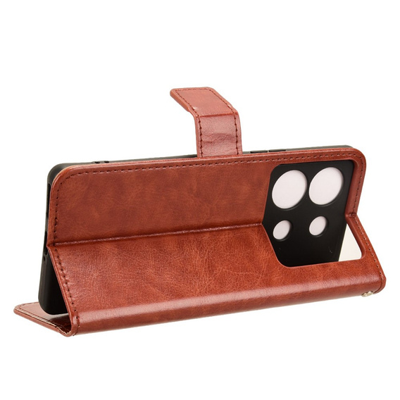 Flip case for Infinix Zero 30 5G, Crazy Horse Wallet, brown