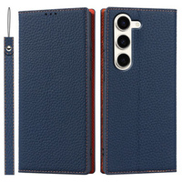 Leather case for Samsung Galaxy S23 Plus, ERBORD Grain Leather, dark blue