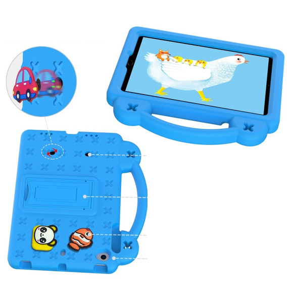 Children's case for iPad mini 7.9" 2019/2015/2014/2013/2012 (5/4/3/2/1 gen.), Cute Patterns, with stand, blue