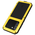 Love Mei Case for Samsung Galaxy S21 FE, armored with glass, yellow
