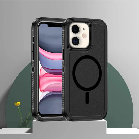 Case with frame for iPhone 11, for MagSafe, black