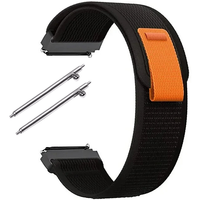 Nylon strap for Samsung Galaxy Watch Active 22mm, Black