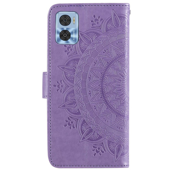 Flip case for Motorola Moto E22 / E22i, Mandala, purple