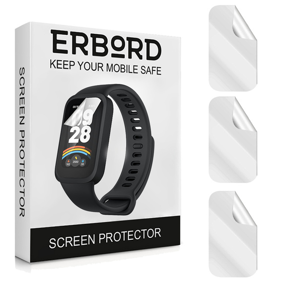 3x ERBORD hydrogel film for Xiaomi Smart Band 9 Active