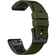Silicone Strap for Garmin Fenix 7 / Forerunner 965 / 955 / 945 / 935, Green / Black