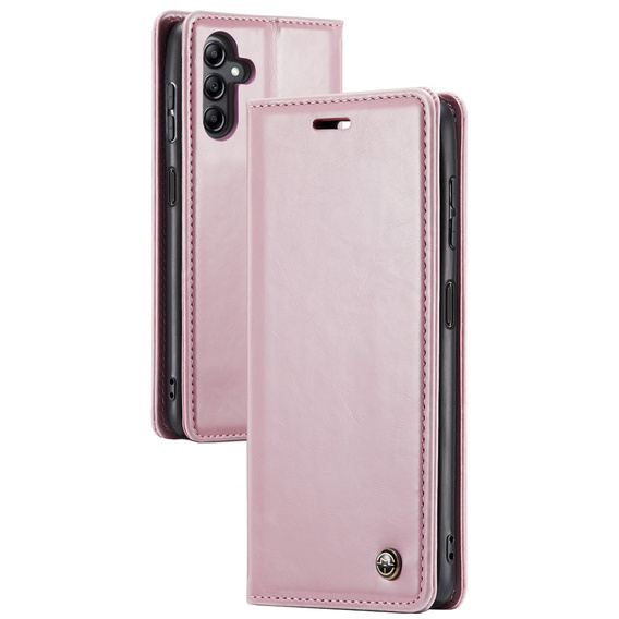 CASEME flip case for Samsung Galaxy A14 5G, Waxy Textupink, pink