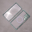 Magnetic Dual Glass MagSafe case for Samsung Galaxy S22 Ultra, green