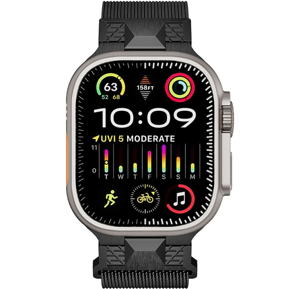 Milanese bracelet for Apple Watch 1/2/3/4/5/6/7/8/SE/ULTRA (42/44/45/49 MM) - Black