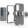 Case for Oppo A58 4G, Kickstand Ring, black