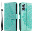 Flip case for Oppo A17, Mandala, green