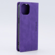 Case for iPhone 15, ERBORD Vintage, wallet with flap, purple