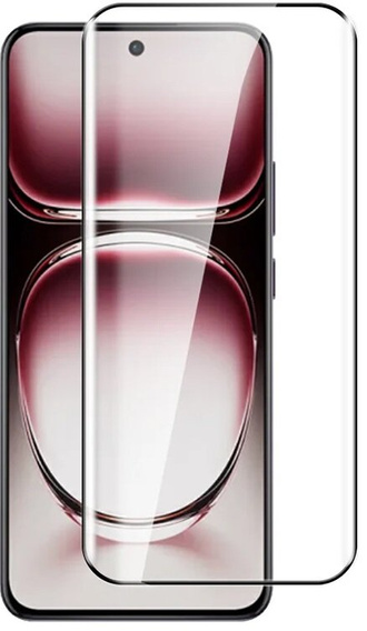 3D Tempered Glass for Oppo Reno 12, black frame