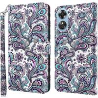 Flip case for Oppo A17, Light Spots Decor, purple