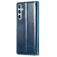 Flip case for Samsung Galaxy A54, ERBORD Waxy Wallet, blue