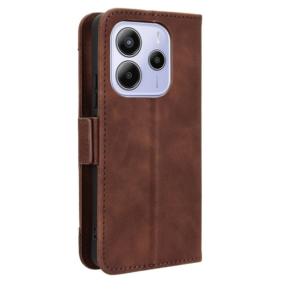 Flip case for Xiaomi Redmi Note 14 4G, Card Slot, brown