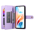 Flip case with zip pocket for Samsung Galaxy A57 5G, purple