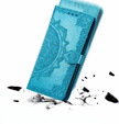 Flip case for Samsung Galaxy M55 5G, Mandala, blue