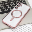 Case for Samsung Galaxy A55 5G, Electro MagSafe, pink + Screen Glass