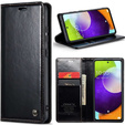CASEME flip case for Samsung Galaxy A52/A52s, Waxy Textublack, black