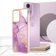 Protective Case for Motorola Moto G24 / G24 Power / G04, Marble Slim Case, purple