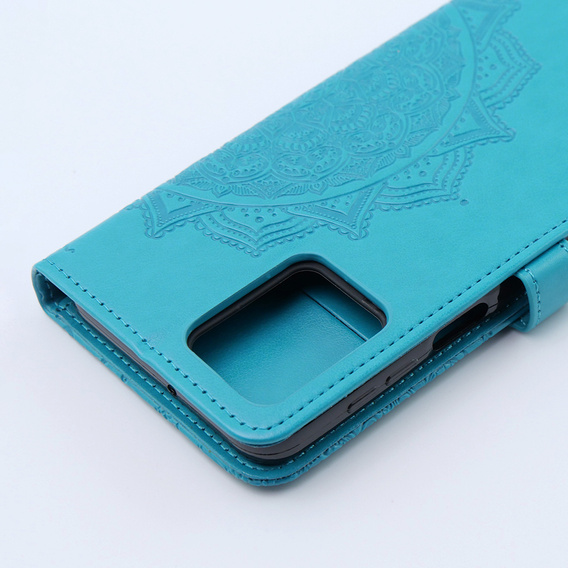 Flip case for Motorola Moto G54 5G, Mandala, blue