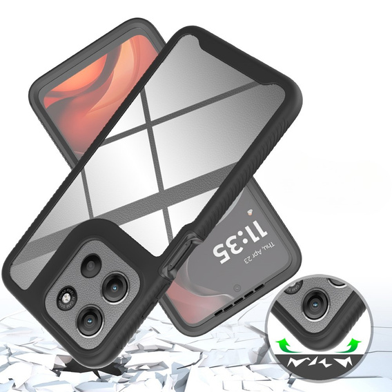 Case for Motorola Moto E15 4G / G15 4G / G05 4G, Shockproof, with film, black