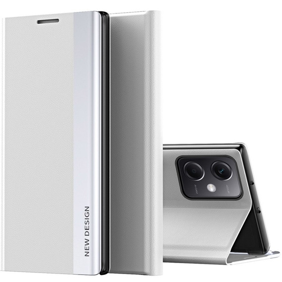 Flip case for Xiaomi Poco X5 Pro 5G / Redmi Note 12 Pro, Side Magnetic, silver