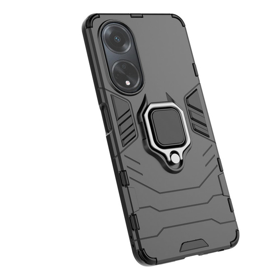 Case for Oppo A58 4G, Kickstand Ring, black
