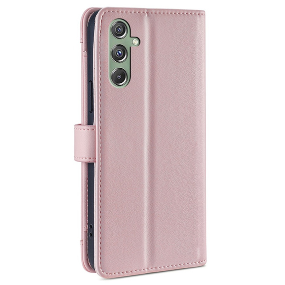 Flip case for Samsung Galaxy M34, Wallet Zipper Pocket, pink