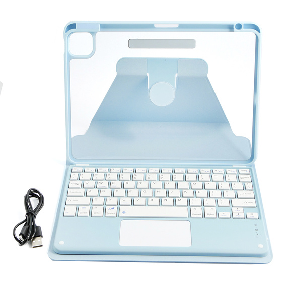 Case + keyboard iPad Air 10.9 4 2020 / 5 2022 / iPad Pro 11 2022 / 2021 / 2020, Touchpad Pen Slot, blue