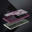 Case for Samsung Galaxy S23 Ultra, ERBORD Impact Guard, MagSafe, maroon