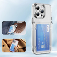 Case for iPhone 16 Pro, Card Holder Kickstand, transparent