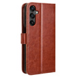 Flip case for Samsung Galaxy M55 5G, Crazy Horse Wallet, brown