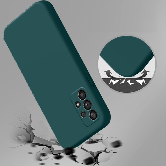 Case for Samsung Galaxy A13 4G, Silicone Lite, dark green
